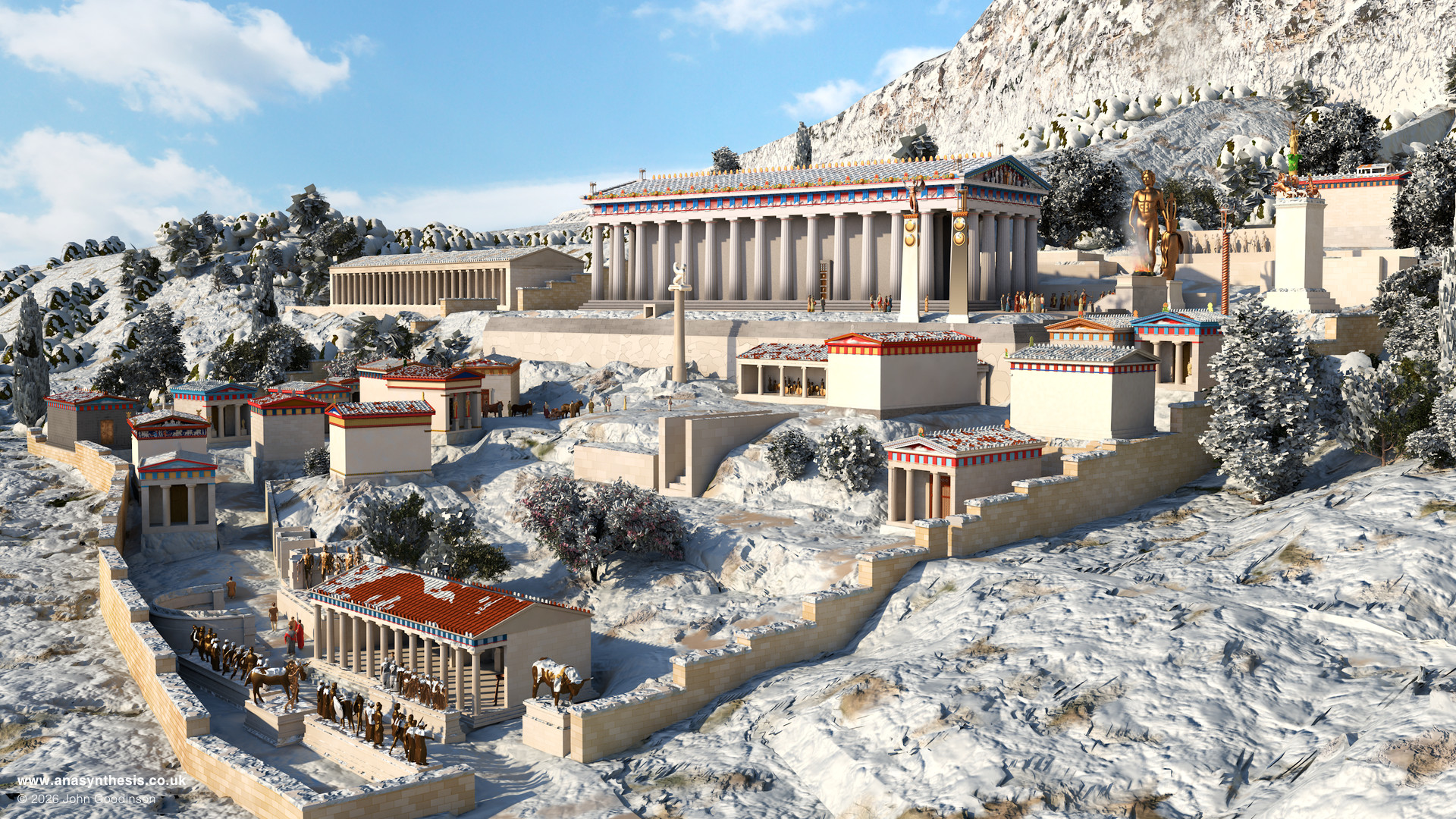 Delphi Sanctuary of Apollo winter