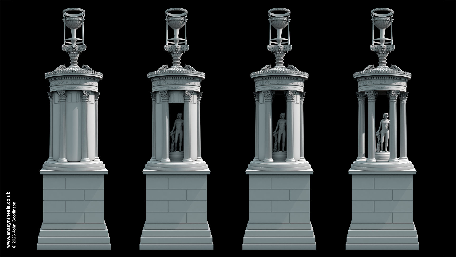 Monument of Lysicrates 2026 3D layout reconstruction