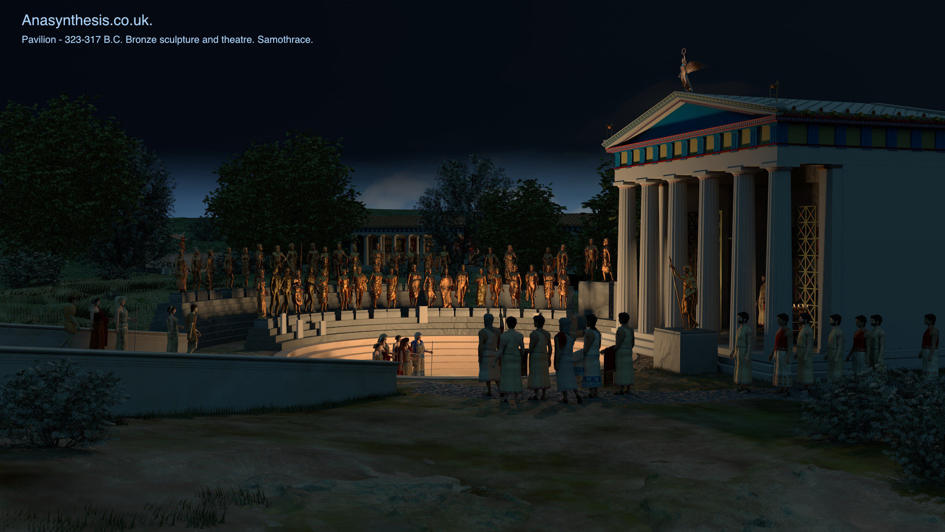 Samothrace sanctuary evening